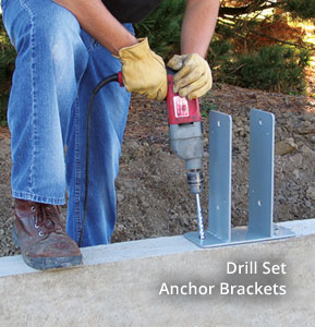 Sturdi-Wall drill set post frame building anchor brackets wholesale distributor